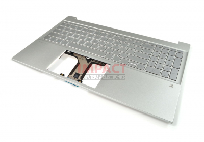 M08912-001 - TOP Cover Natural Silver With Keyboard BL US
