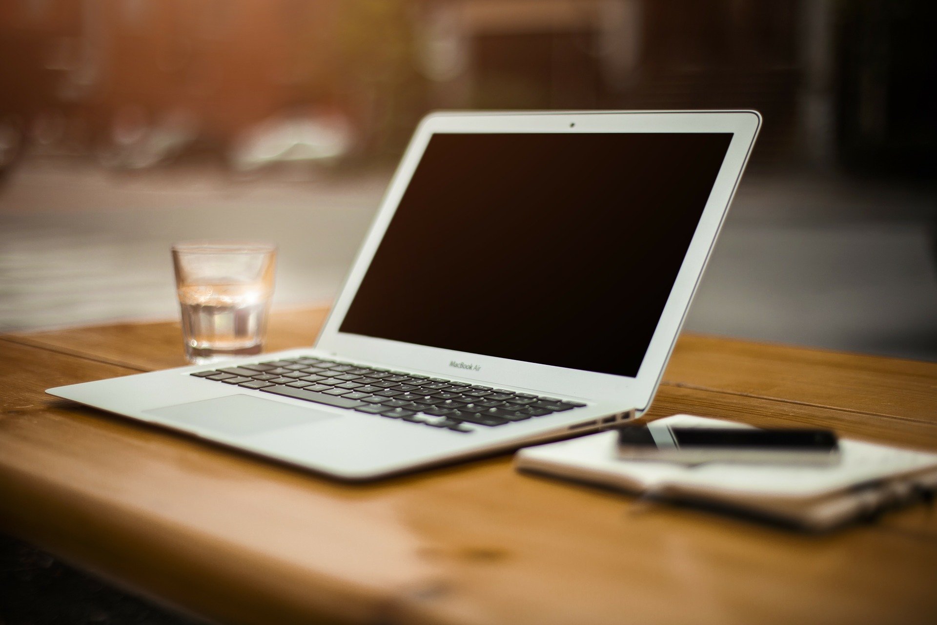 Laptop on desk